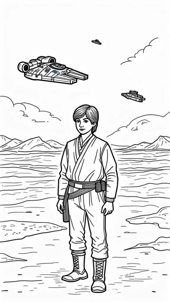 star wars easy coloring pages